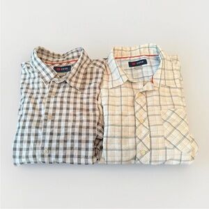 Cova Men’s Button-Down Shirt Bundle Size L – Plaid Casual Outdoor